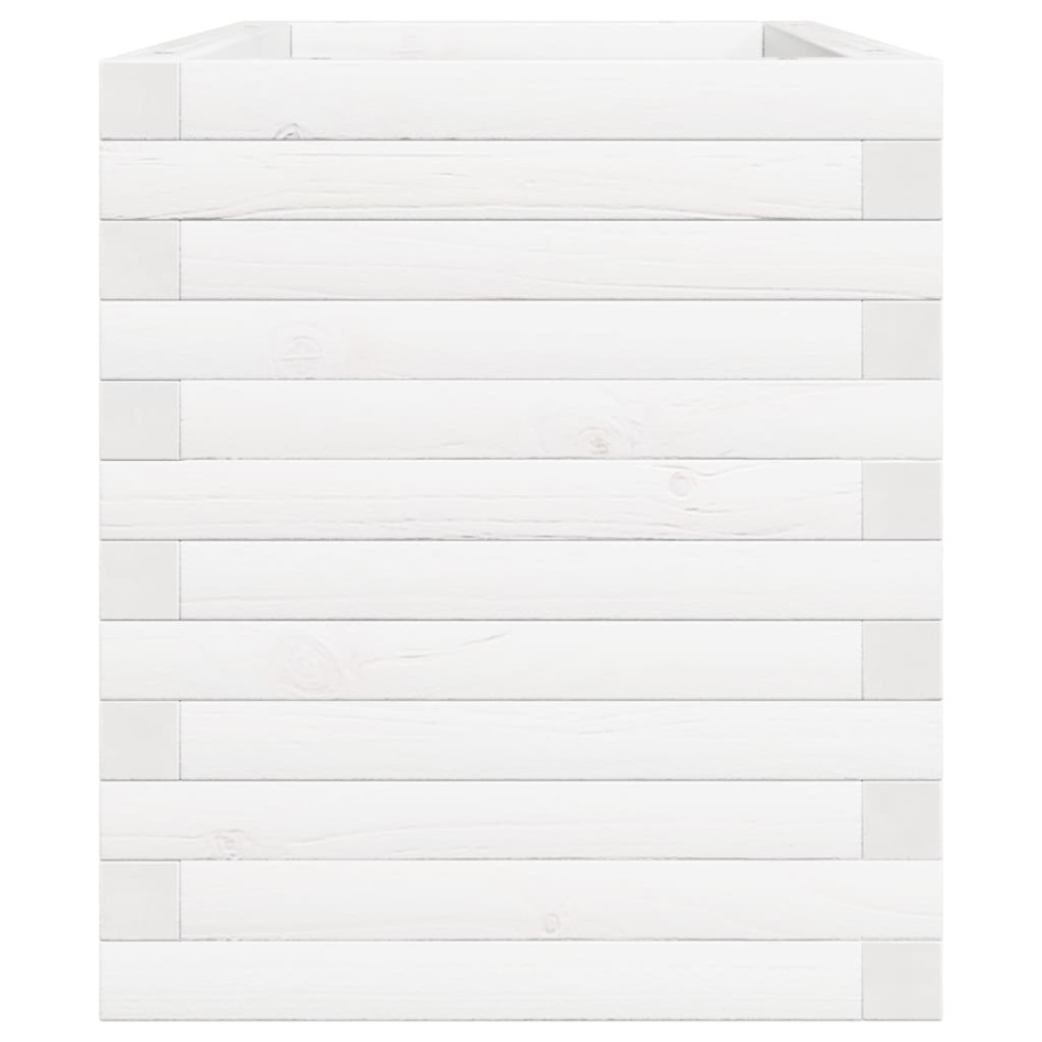 Jardinera de madera maciza de pino blanca 70x40x46