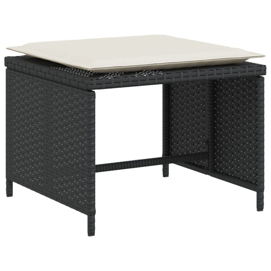 Sillón de jardín con reposapiés ratán sintético