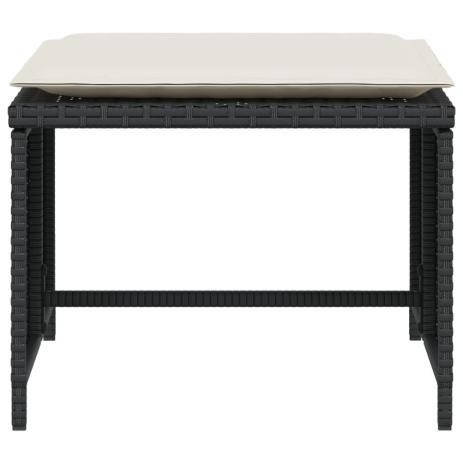 Sillón de jardín con reposapiés ratán sintético