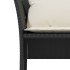 Sillón de jardín con reposapiés ratán sintético