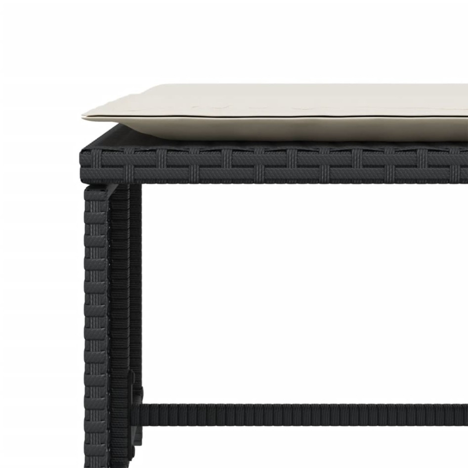 Sillón de jardín con reposapiés ratán sintético