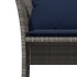 Sillón de jardín con reposapiés ratán sintético