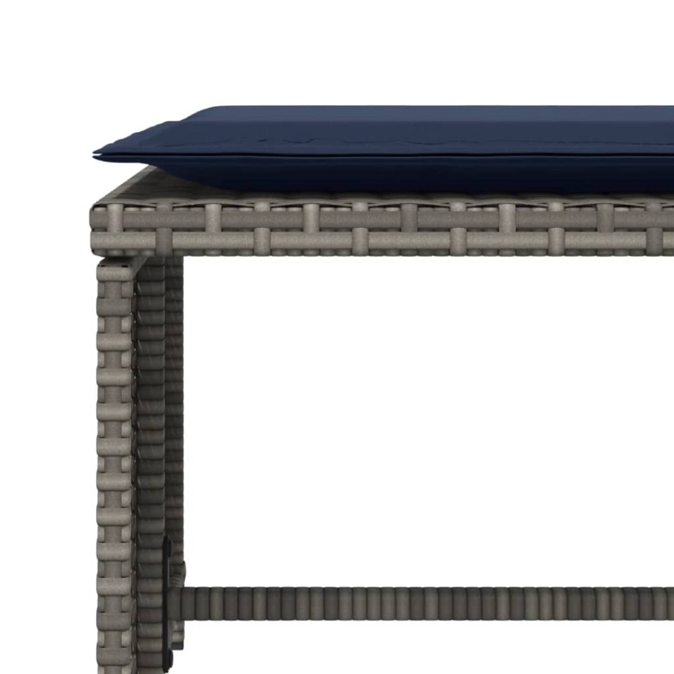 Sillón de jardín con reposapiés ratán sintético