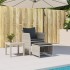 Sillón de jardín con reposapiés ratán sintético gris