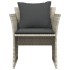 Sillón de jardín con reposapiés ratán sintético gris