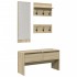 Muebles de recibidor 4 piezas madera de ingeniería roble