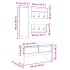 Muebles de recibidor 4 piezas madera de ingeniería roble