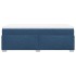 Cama box spring con colchón tela azul 90x200
