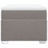 Cama box spring con colchón tela gris taupe 80x200