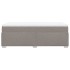 Cama box spring con colchón tela gris taupe 80x200