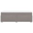 Cama box spring con colchón tela gris taupe 90x190