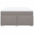 Cama box spring con colchón tela gris taupe 140x190