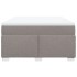 Cama box spring con colchón tela gris taupe 160x200