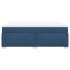 Cama box spring con colchón tela azul 140x190