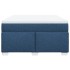 Cama box spring con colchón tela azul 140x200