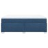Cama box spring con colchón tela azul 140x200