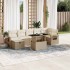 Set de sofás de jardín y cojines 8 piezas ratán sintético