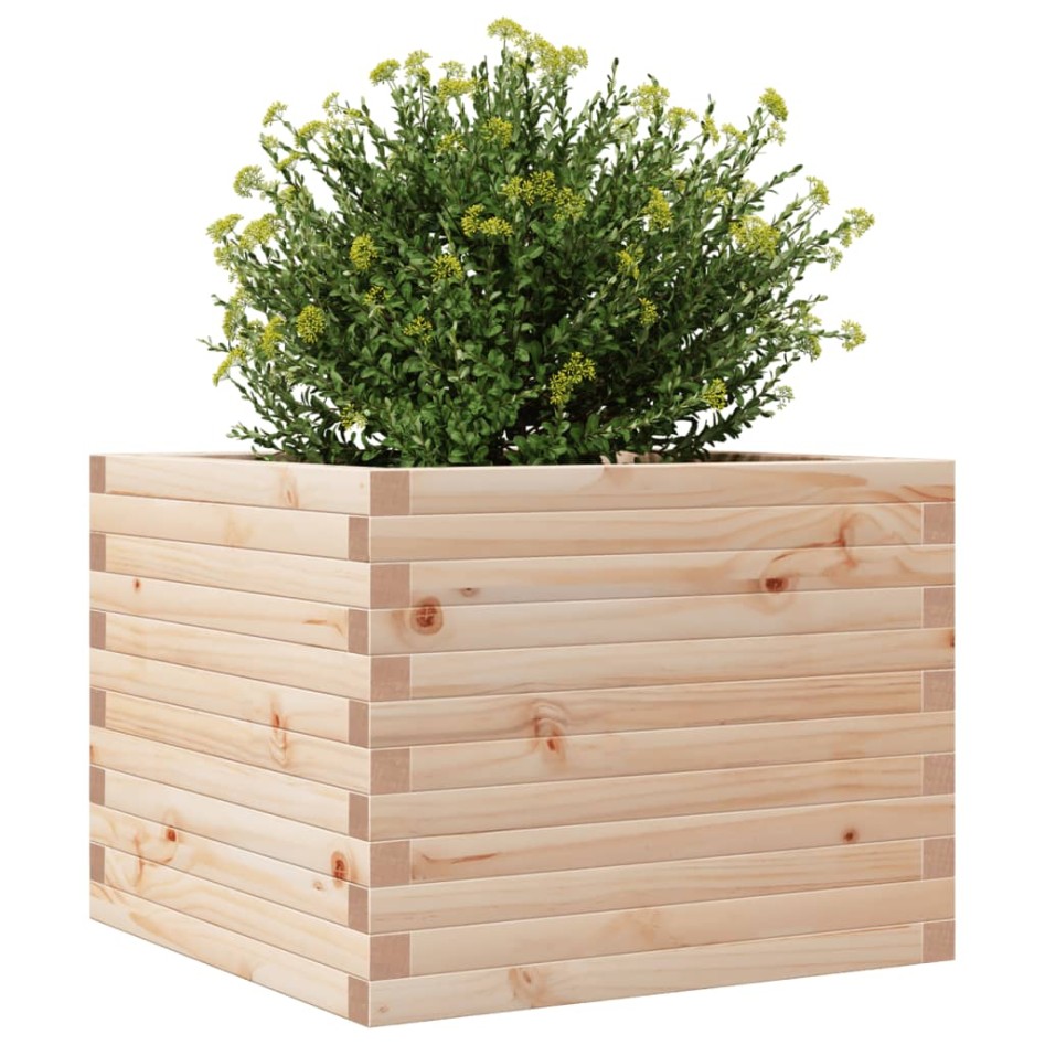 Jardinera de madera maciza de pino 60x60x46