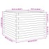 Jardinera de madera maciza de pino 60x60x46