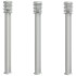 Lámparas de suelo de exterior 3 uds acero inoxidable 110