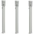 Lámparas de suelo exterior con enchufe 3 uds acero inox 110