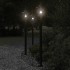 Farolas de exterior 3 unidades acero inoxidable negro 120