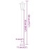 Farolas de exterior 3 unidades acero inoxidable negro 120