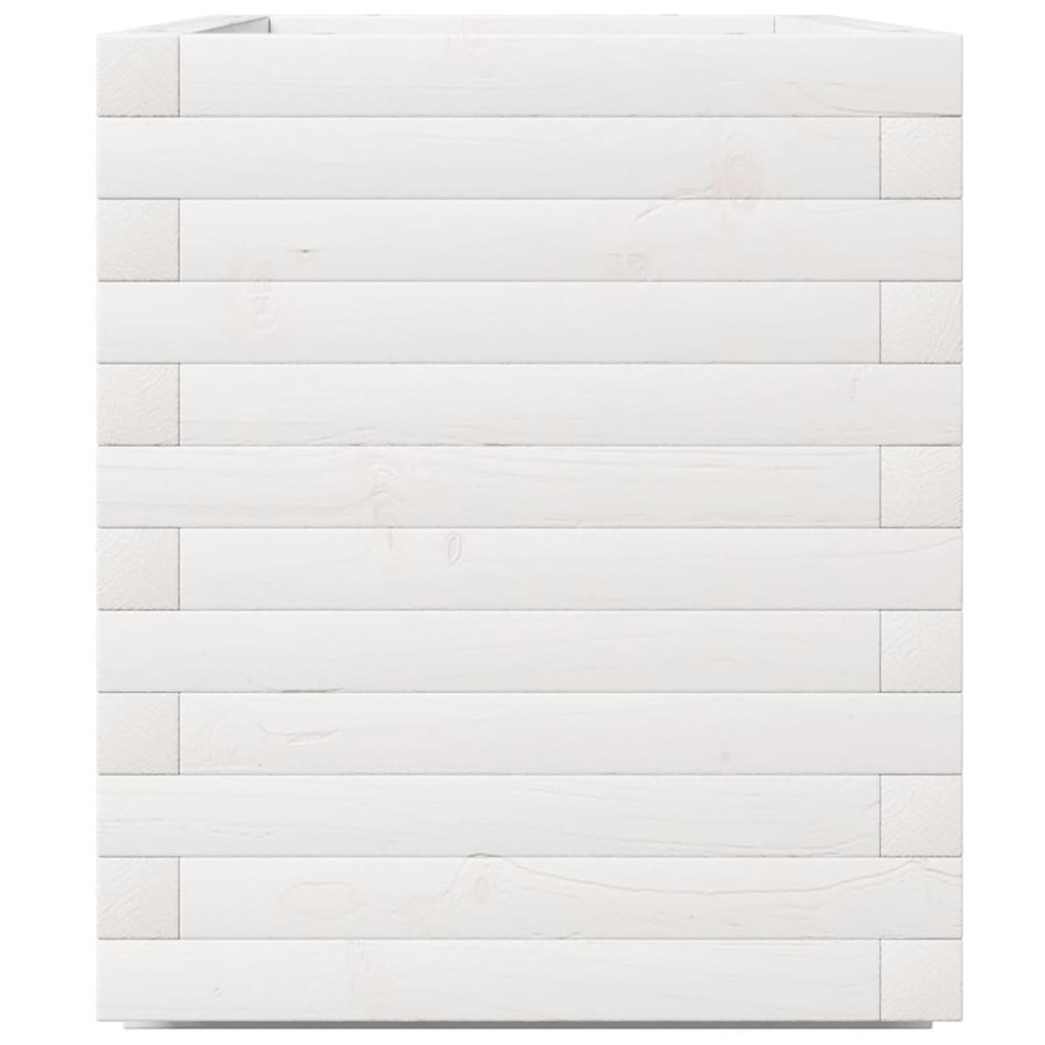 Jardinera madera maciza de pino blanco 70x40x49,5