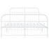 Estructura cama sin colchón con estribo metal blanco 137x190
