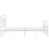 Estructura cama sin colchón con estribo metal blanco 137x190