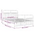 Estructura cama sin colchón con estribo metal blanco 137x190