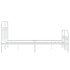 Estructura cama sin colchón con estribo metal blanco 120x190