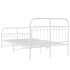 Estructura cama sin colchón con estribo metal blanco 120x190