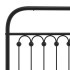 Estructura cama sin colchón con estribo metal negro 140x190