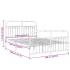 Estructura cama sin colchón con estribo metal negro 140x190