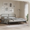 Estructura cama sin colchón con cabecero metal negro 183x213 cm