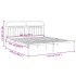 Estructura cama sin colchón con cabecero metal negro 183x213