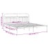 Estructura cama sin colchón con cabecero metal negro 200x200