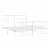 Estructura cama sin colchón con estribo metal blanco 183x213