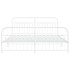 Estructura cama sin colchón con estribo metal blanco 183x213