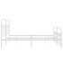 Estructura cama sin colchón con estribo metal blanco 183x213