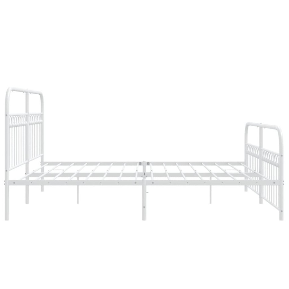 Estructura cama sin colchón con estribo metal blanco 183x213