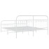Estructura cama sin colchón con estribo metal blanco 183x213
