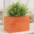 Jardinera de madera maciza de pino marrón cera 70x40x45,5