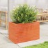 Jardinera de madera maciza de pino marrón cera 70x40x45,5