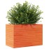 Jardinera de madera maciza de pino marrón cera 70x40x45,5