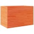 Jardinera de madera maciza de pino marrón cera 70x40x45,5
