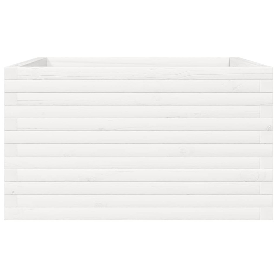 Jardinera madera maciza de pino blanco 80x80x45,5