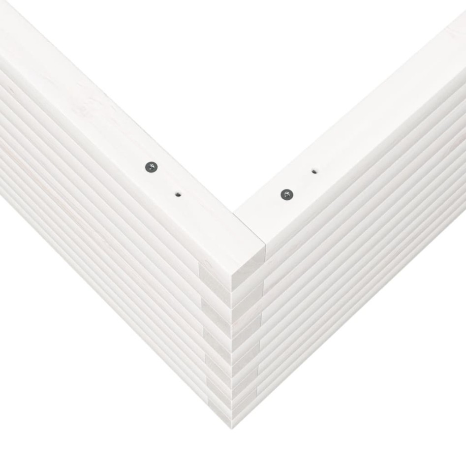 Jardinera madera maciza de pino blanco 80x80x45,5