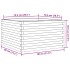 Jardinera madera maciza de pino blanco 80x80x45,5